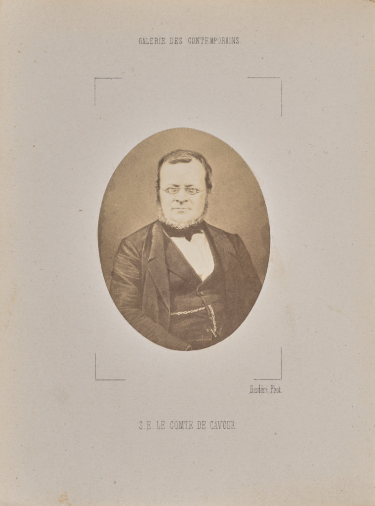 André Adolphe-Eugène Disdéri:S. E. le comte de Cavour, Poster Print Wall Art