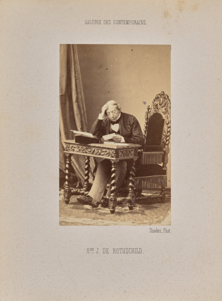 André Adolphe-Eugène Disdéri:Baron J. de Rothschild, Poster Print Wall Art