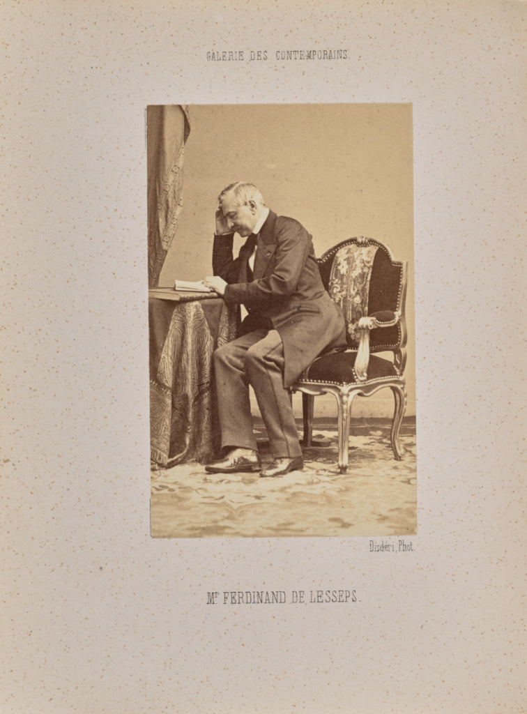 André Adolphe-Eugène Disdéri:Monsieur Ferdinand de Lesseps, Poster Print Wall Art