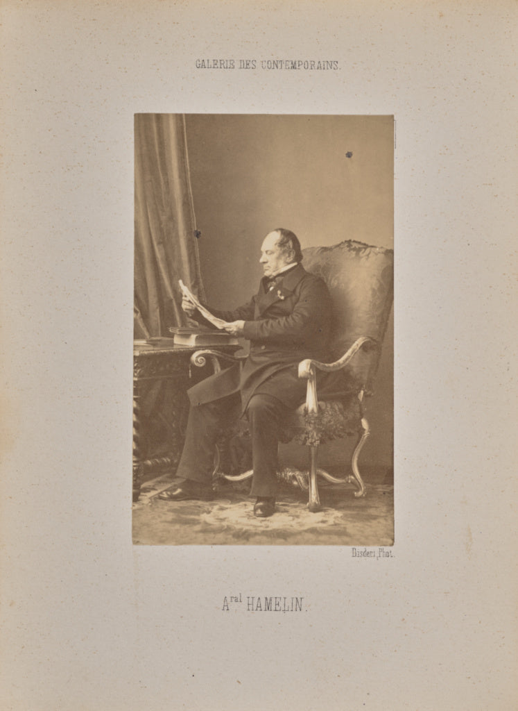 André Adolphe-Eugène Disdéri:Amiral Hamelin, Poster Print Wall Art