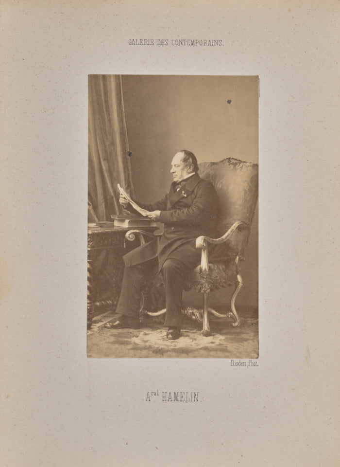 André Adolphe-Eugène Disdéri:Amiral Hamelin,16x12