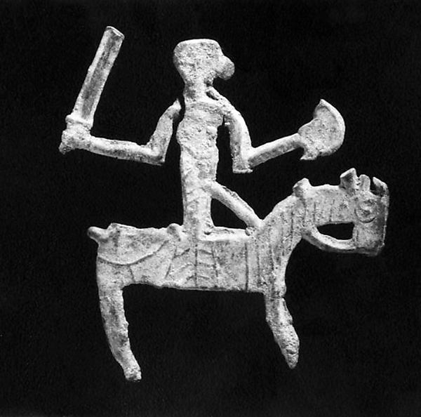 Plaque in the Form of a Horse and Rider,  Poster Print Wall Art