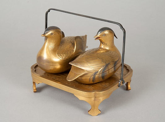 ,Pair of Incense Boxes in the Shape of Mandarin Ducks,16x12"(A3) Poster