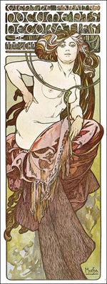 14 from the 'Documents Decoratifs" series, 1901 vintage artwork by Alphonse Mucha, 16x12" (A3 size) poster print