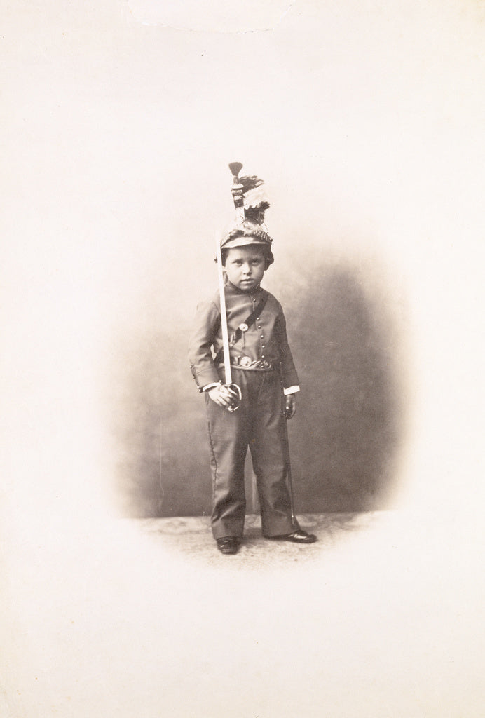 Gustave Le Gray:[Portrait of a Boy Dressed as a Soldier], Poster Print Wall Art
