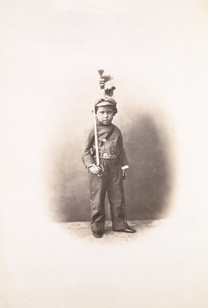 Gustave Le Gray:[Portrait of a Boy Dressed as a Soldier],16x12