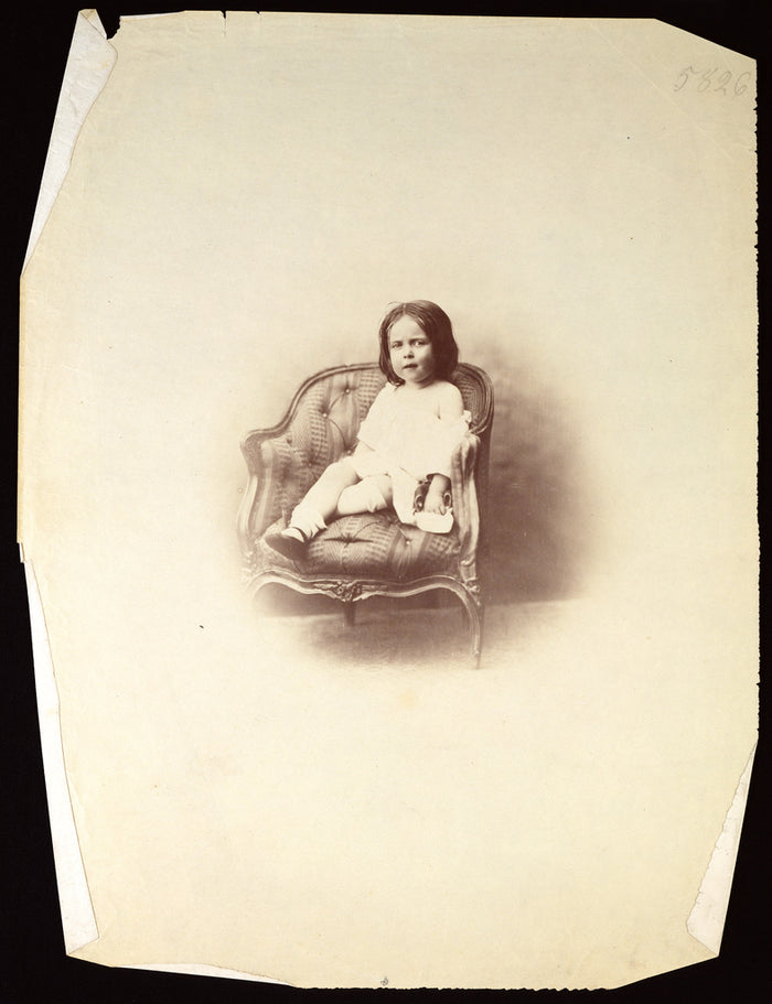Gustave Le Gray:[Portrait of a Seated Child],16x12