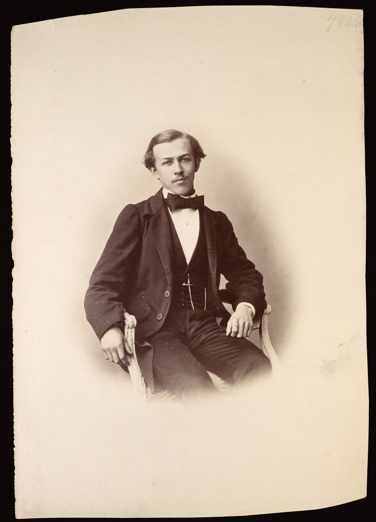 Gustave Le Gray:[Portrait of a Seated Young Man], Poster Print Wall Art