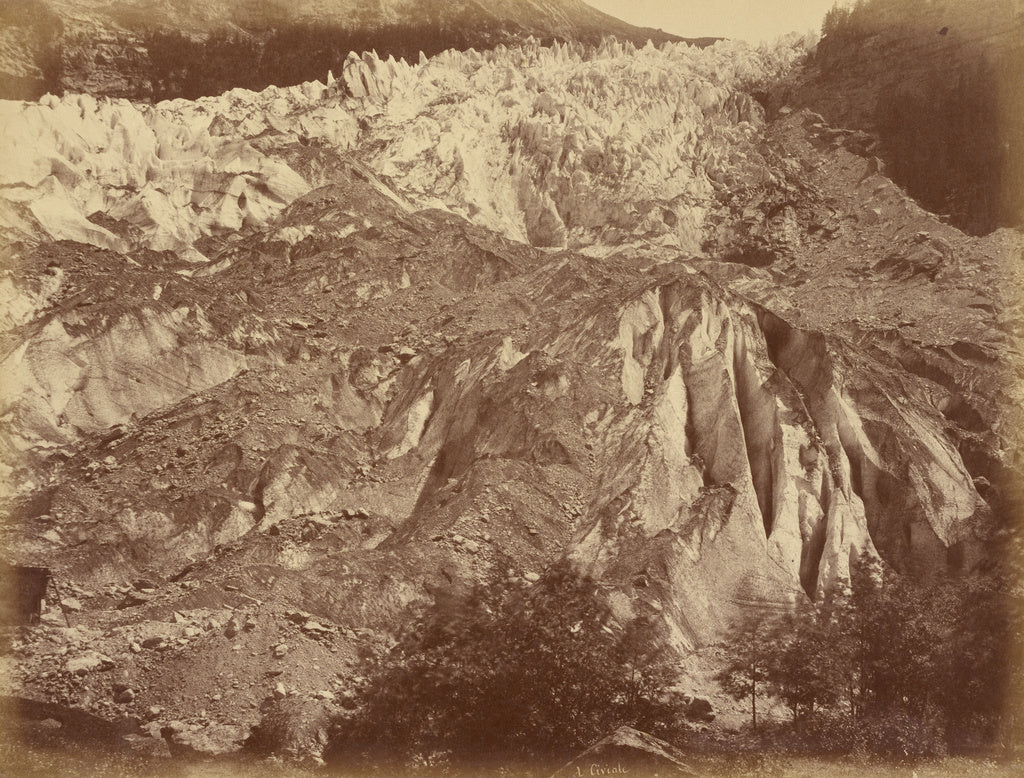 Aimé Civiale:Glacier Inférieur de Grindelwald, Poster Print Wall Art