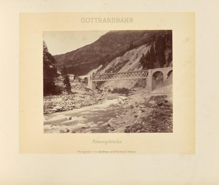 Adolphe Braun & Cie:Gotthardbahn: Polmengobrücke,16x12
