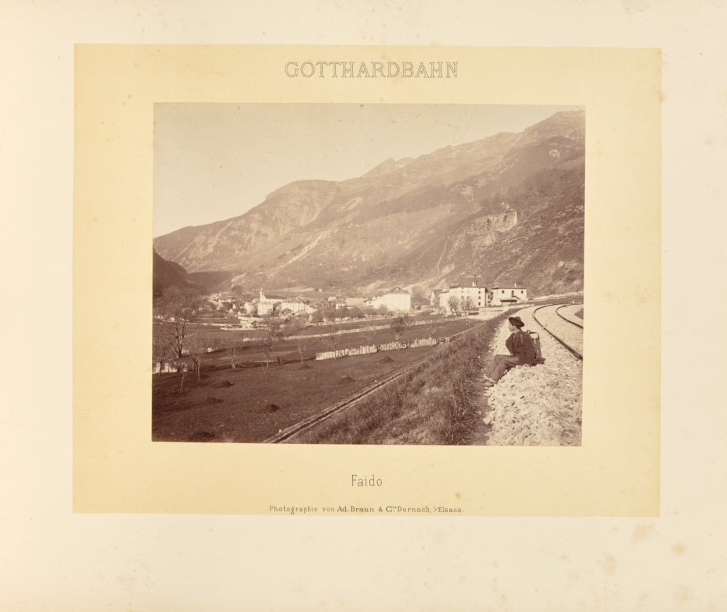 Adolphe Braun & Cie:Gotthardbahn: Faido, Poster Print Wall Art