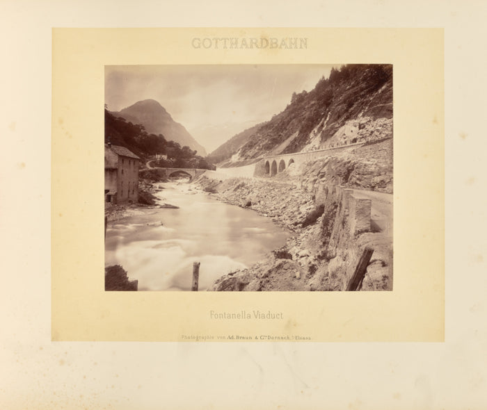 Adolphe Braun & Cie:Gotthardbahn: Fontanella Viaduct,16x12