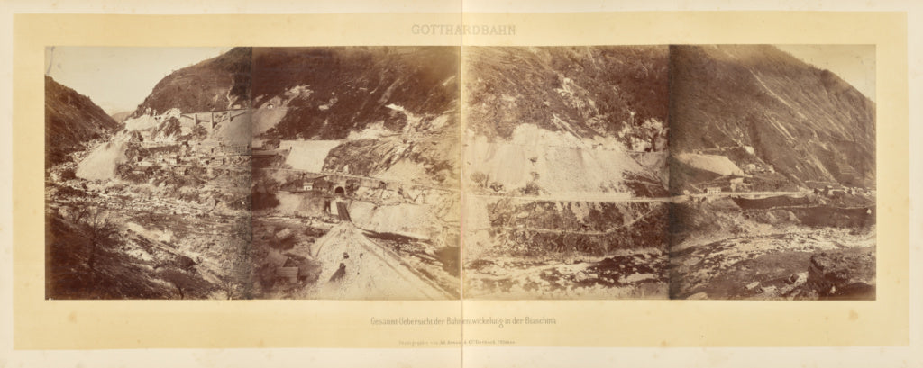 Adolphe Braun & Cie:Gotthardbahn: Gesammt-Uebersicht der Bah, Poster Print Wall Art