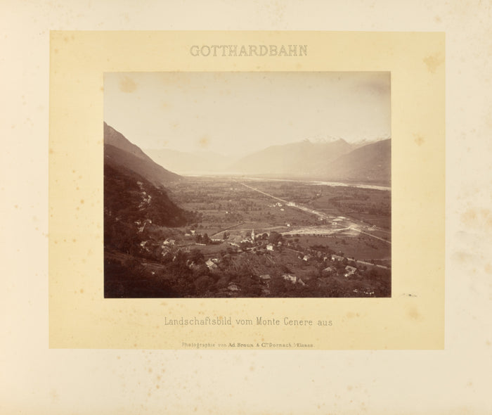 Adolphe Braun & Cie:Gotthardbahn: Landschaftsbild vom Monte ,16x12