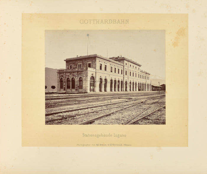 Adolphe Braun & Cie:Gotthardbahn: Stationsgebäude Lugano,16x12