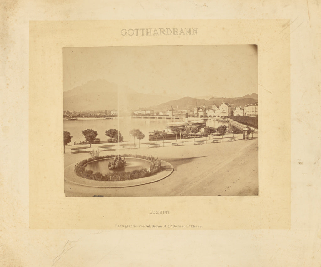 Adolphe Braun & Cie:Gotthardbahn: Luzern, Poster Print Wall Art