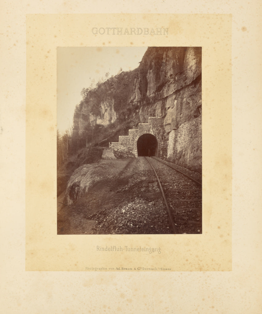 Adolphe Braun & Cie:Gotthardbahn: Rindelfluh-Tunneleingang, Poster Print Wall Art