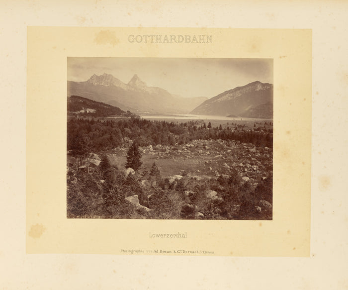 Adolphe Braun & Cie:Gotthardbahn: Lowerzerthal,16x12