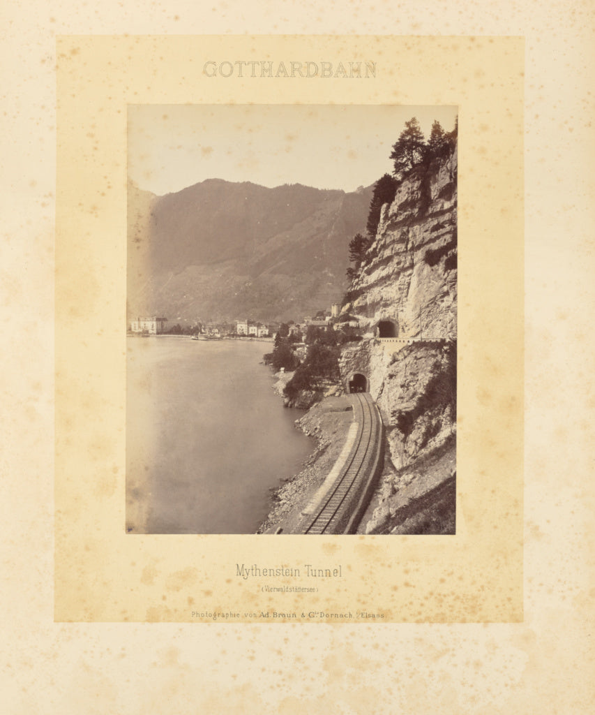 Adolphe Braun & Cie:Gotthardbahn: Mythenstein Tunnel (Vierwa,16x12"(A3)Poster