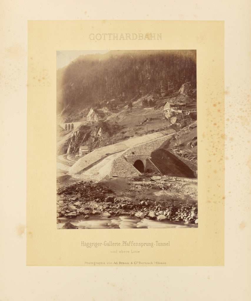 Adolphe Braun & Cie:Gotthardbahn: Häggriger-Gallerie, Pfaff, Poster Print Wall Art