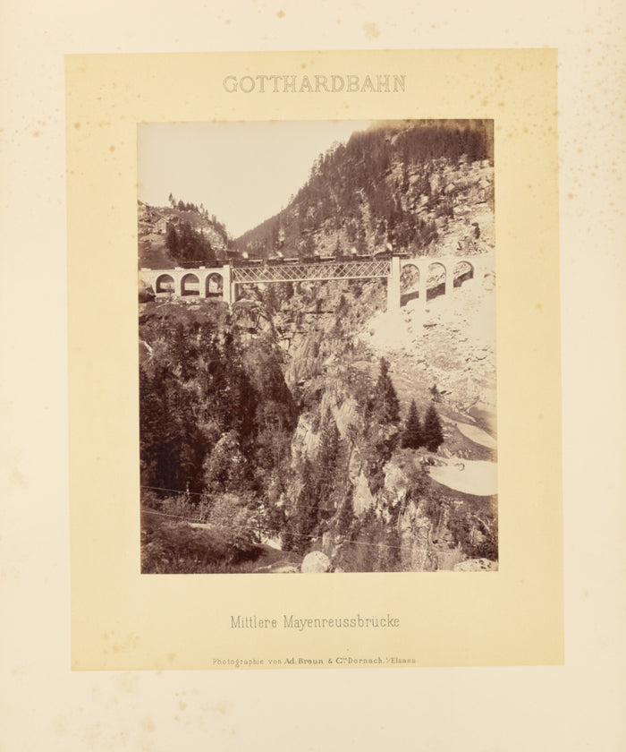 Adolphe Braun & Cie:Gotthardbahn: Mittlere Mayenreussbrücke,16x12
