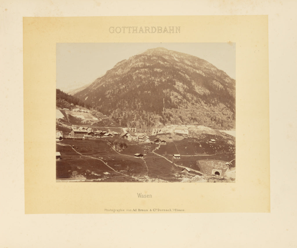 Adolphe Braun & Cie:Gotthardbahn: Wasen, Poster Print Wall Art