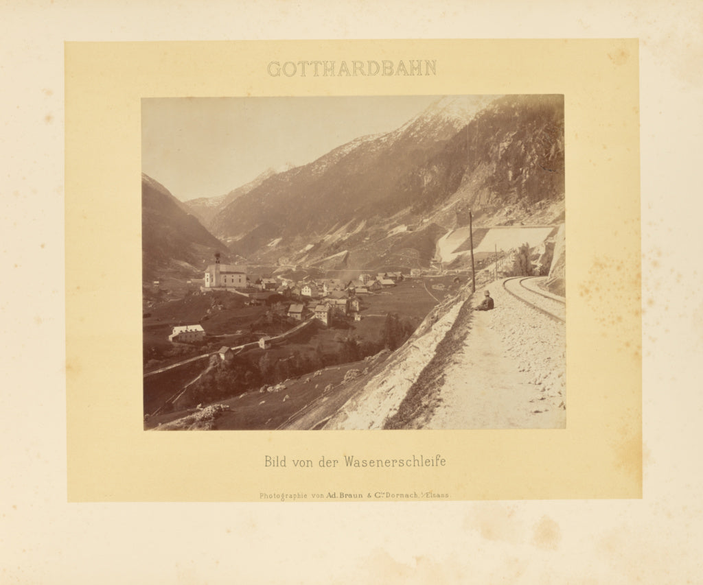 Adolphe Braun & Cie:Gotthardbahn: Bild von der Wasenerschlei, Poster Print Wall Art