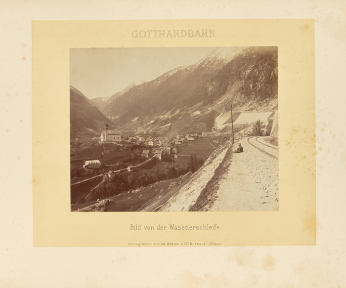 Adolphe Braun & Cie:Gotthardbahn: Bild von der Wasenerschlei,16x12