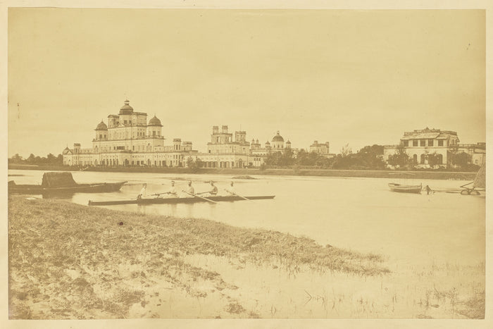 Unknown:[Chattar Manzil, with Men Rowing on the Gomti River,,16x12