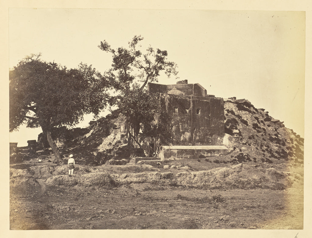Unknown:[Hillside Ruins with Dome, India], Poster Print Wall Art