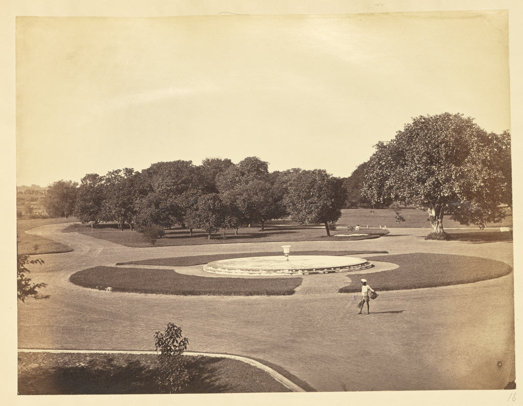 Unknown:[Park with a Roundabout, India], Poster Print Wall Art