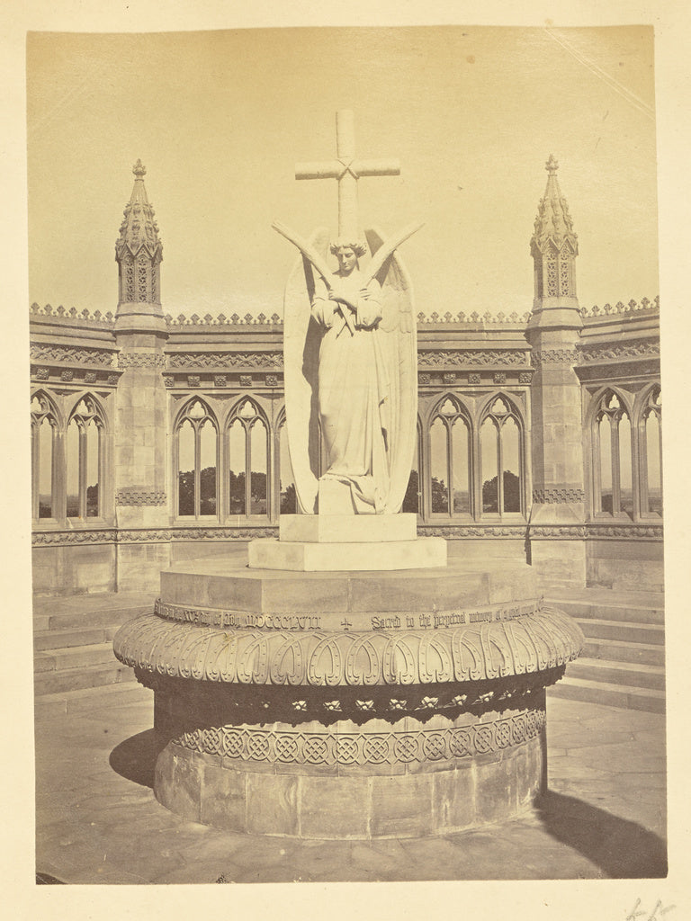 Unknown:[Marble Statue over the Memorial Well, Kanpur], Poster Print Wall Art
