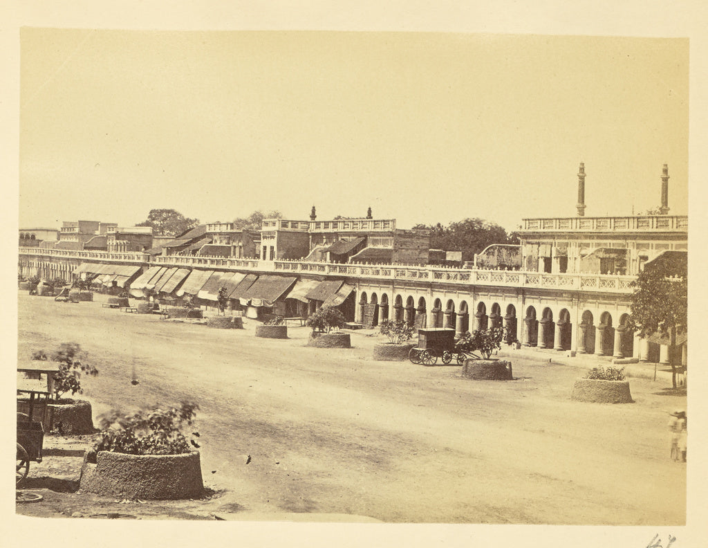 Unknown:[Arcade Facing a Thoroughfare, India], Poster Print Wall Art