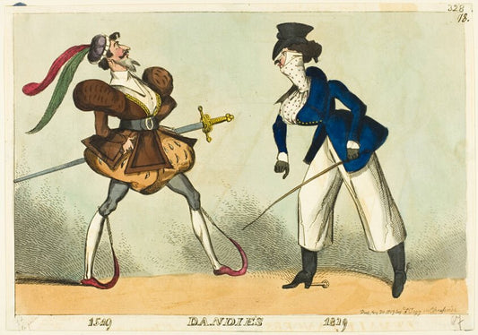 1519 Dandies 1819 by  Attributed to William Heath (English, 1794-1840), 23x16"( A2 size ) Poster Print