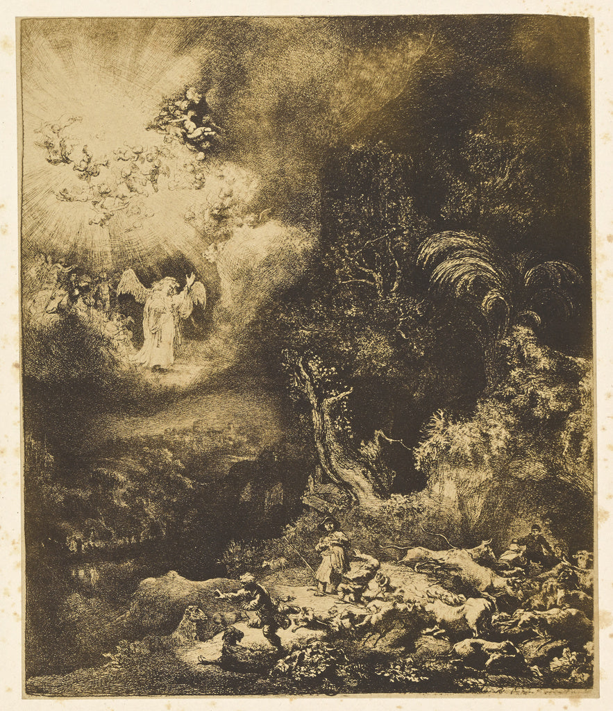 Bisson Frères:L'annonciation aux Bergers, Poster Print Wall Art