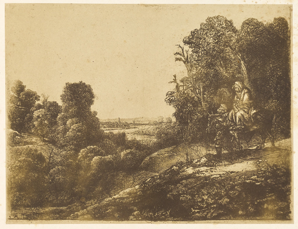 Bisson Frères:Fuite en egypte, dans le Gout d'Elzheimer, Poster Print Wall Art