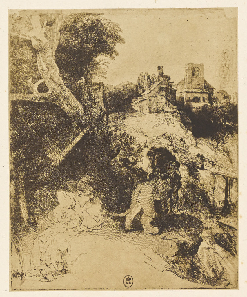 Bisson Frères:Saint Jérôme dans le Gout d'Albert Durer, Poster Print Wall Art