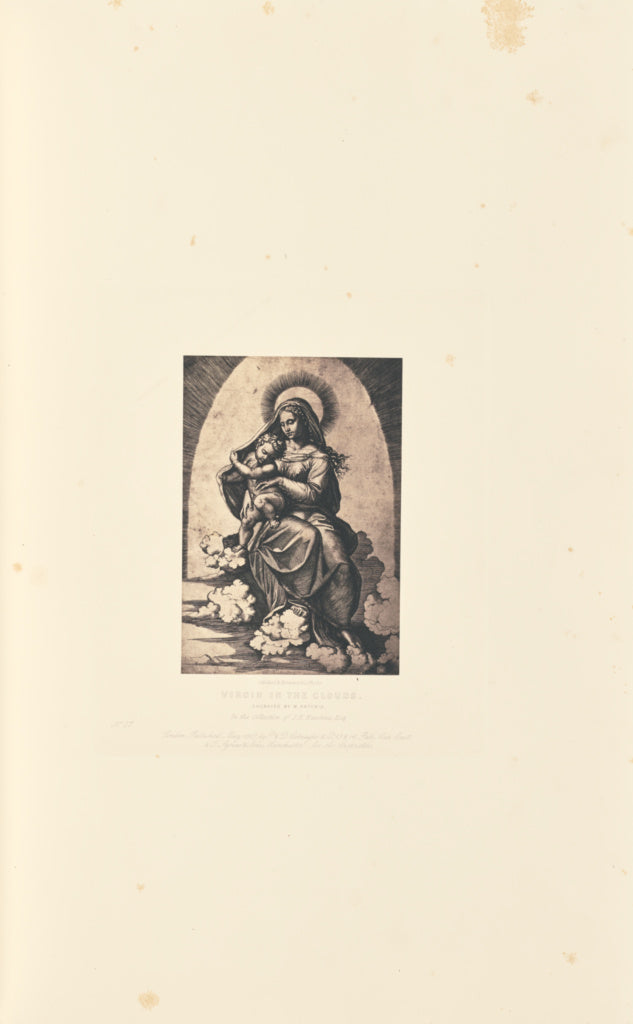 Caldesi & Montecchi:Virgin in the Clouds, Engraved by M. Ant, Poster Print Wall Art