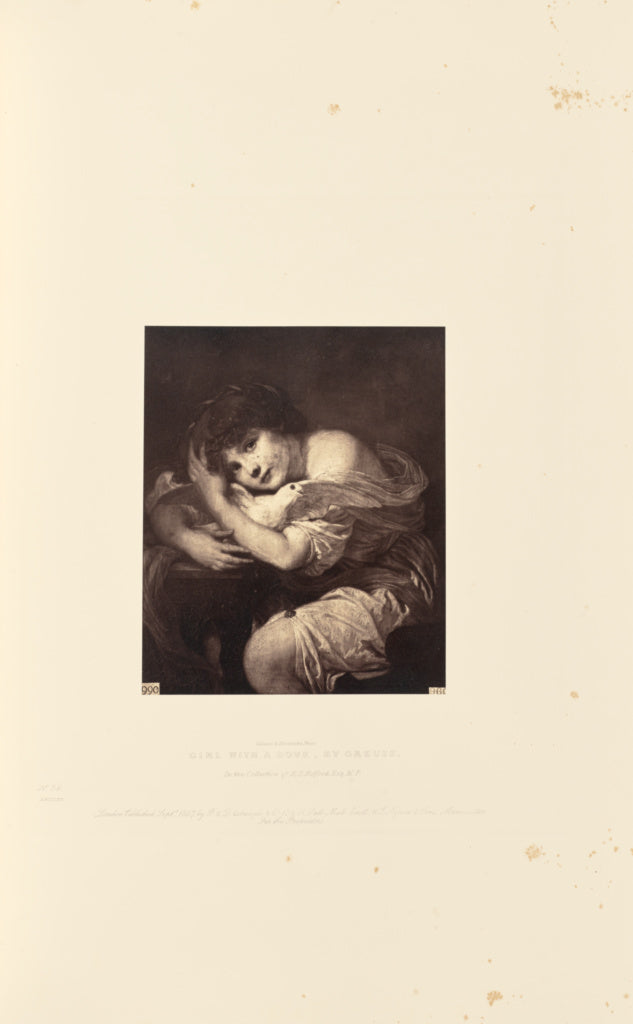 Caldesi & Montecchi:Girl with a Dove, by Greuze, Poster Print Wall Art
