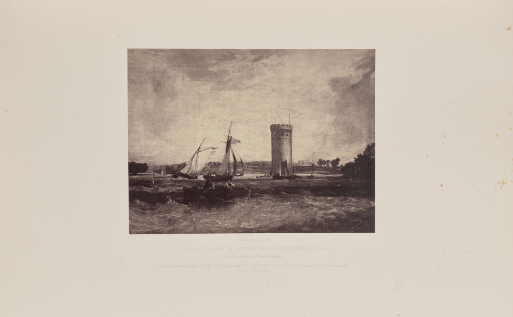 Caldesi & Montecchi:Tabley Lake and Tower, by J.M.W. Turner,, Poster Print Wall Art
