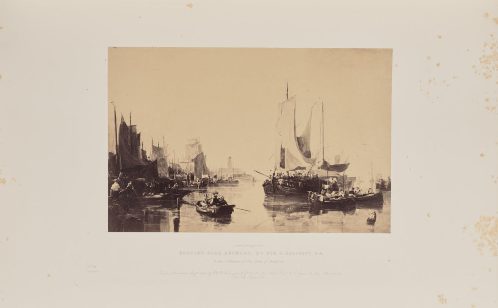 Caldesi & Montecchi:Scheldt near Antwerp, by Sir A. Callcott, Poster Print Wall Art