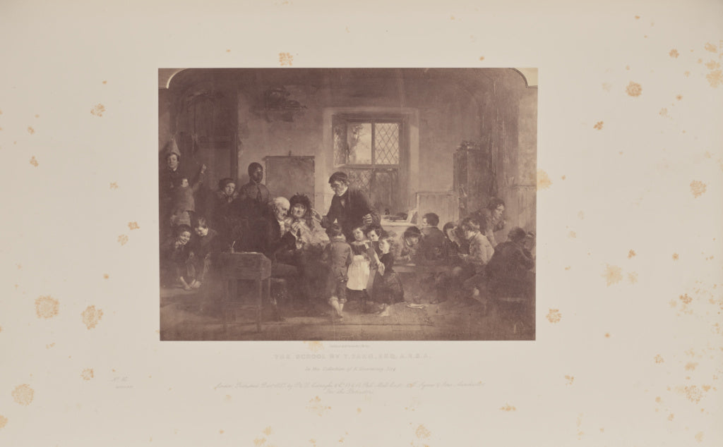 Caldesi & Montecchi:The School, by T. Faed, Esq. A.R.S.A., Poster Print Wall Art