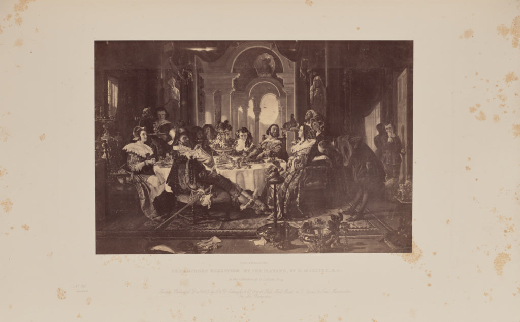 Caldesi & Montecchi:The Authors [sic] Reception by the Playe, Poster Print Wall Art