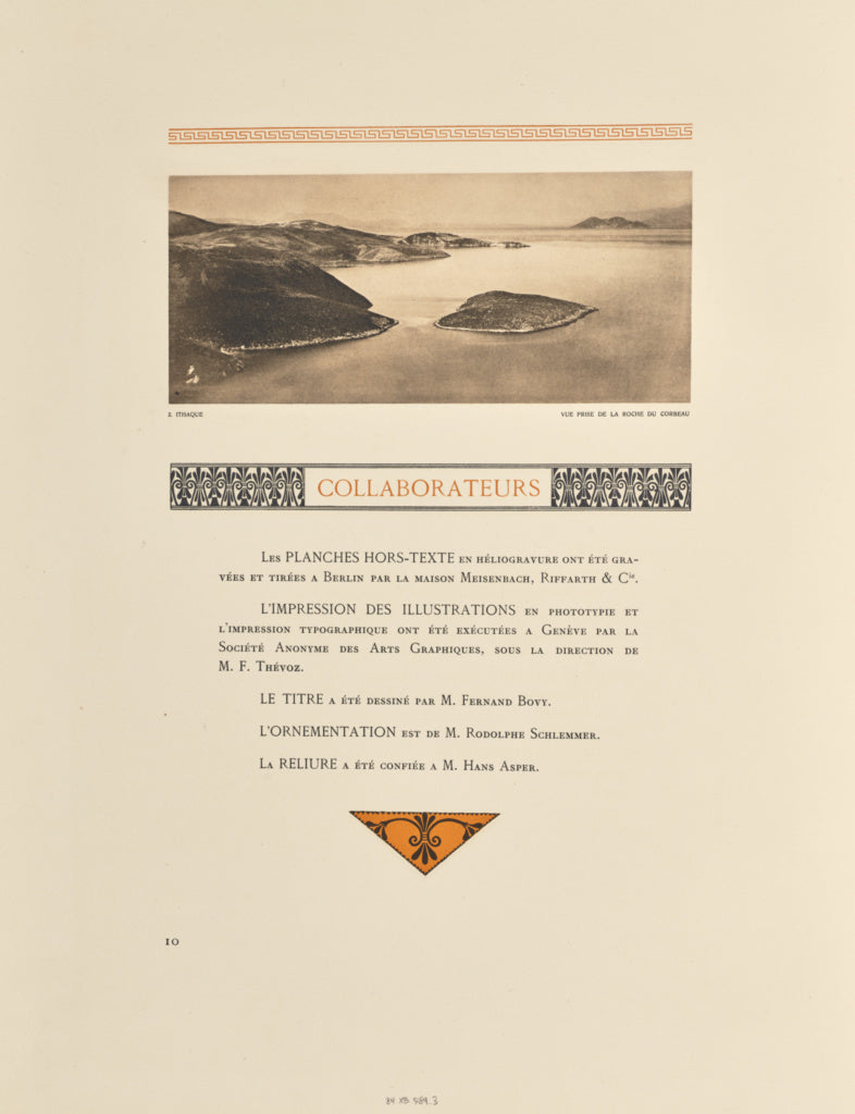 Frédéric Boissonnas:Ithaque. Vue prise de la Roche du Corb, Poster Print Wall Art