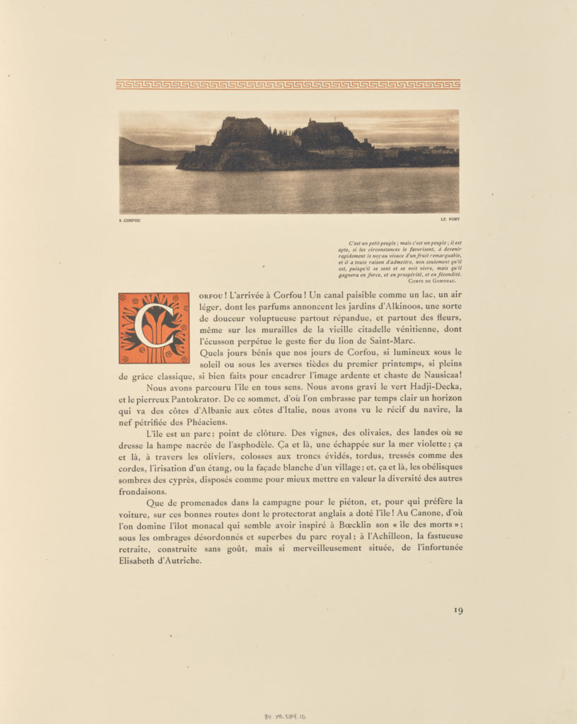 Frédéric Boissonnas:Corfou. Le port, Poster Print Wall Art