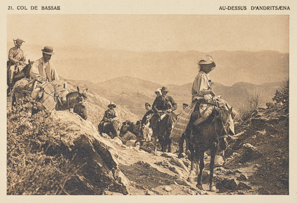 Frédéric Boissonnas:Col de Bassæ. Au-dessus d'Andritsæna, Poster Print Wall Art