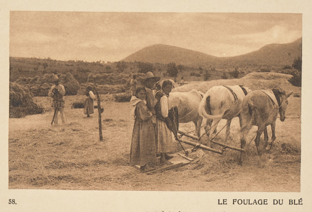 Frédéric Boissonnas:Le Foulage du blé, Poster Print Wall Art