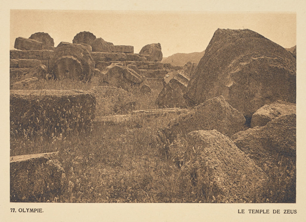Frédéric Boissonnas:Olympie. Le temple de Zeus, Poster Print Wall Art