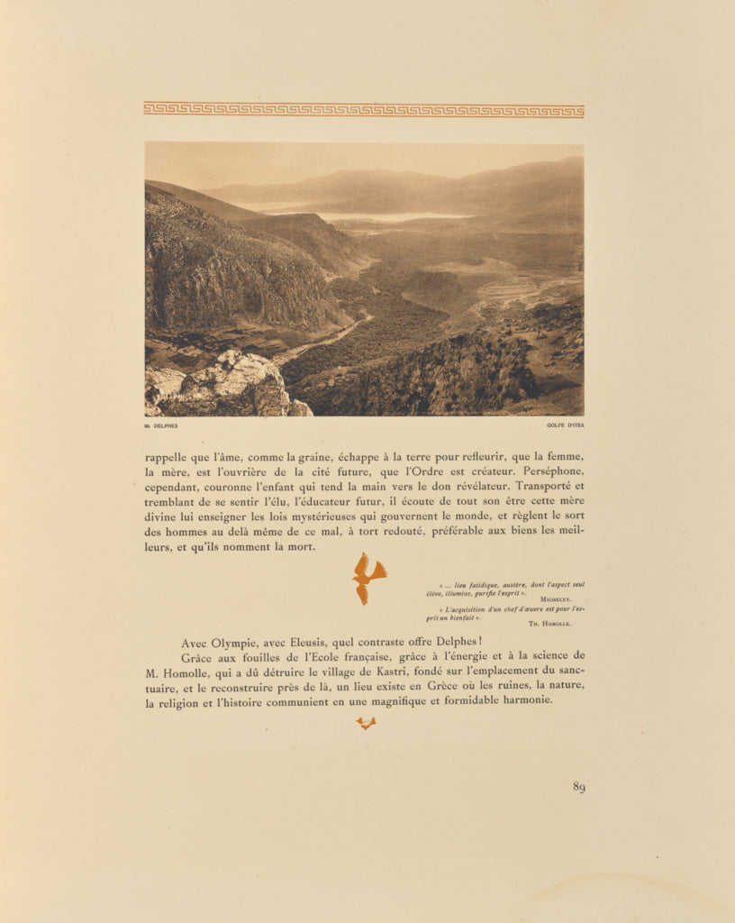 Frédéric Boissonnas:Delphes. Golfe D'Itea, Poster Print Wall Art