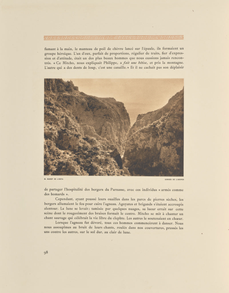 Frédéric Boissonnas:Massif de l'Œta. Gorges de l'Asopos, Poster Print Wall Art